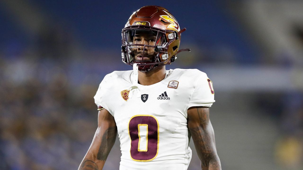 Jones during a college football game between the Arizona State Sun Devils and the UCLA Bruins on October 2, 2021.