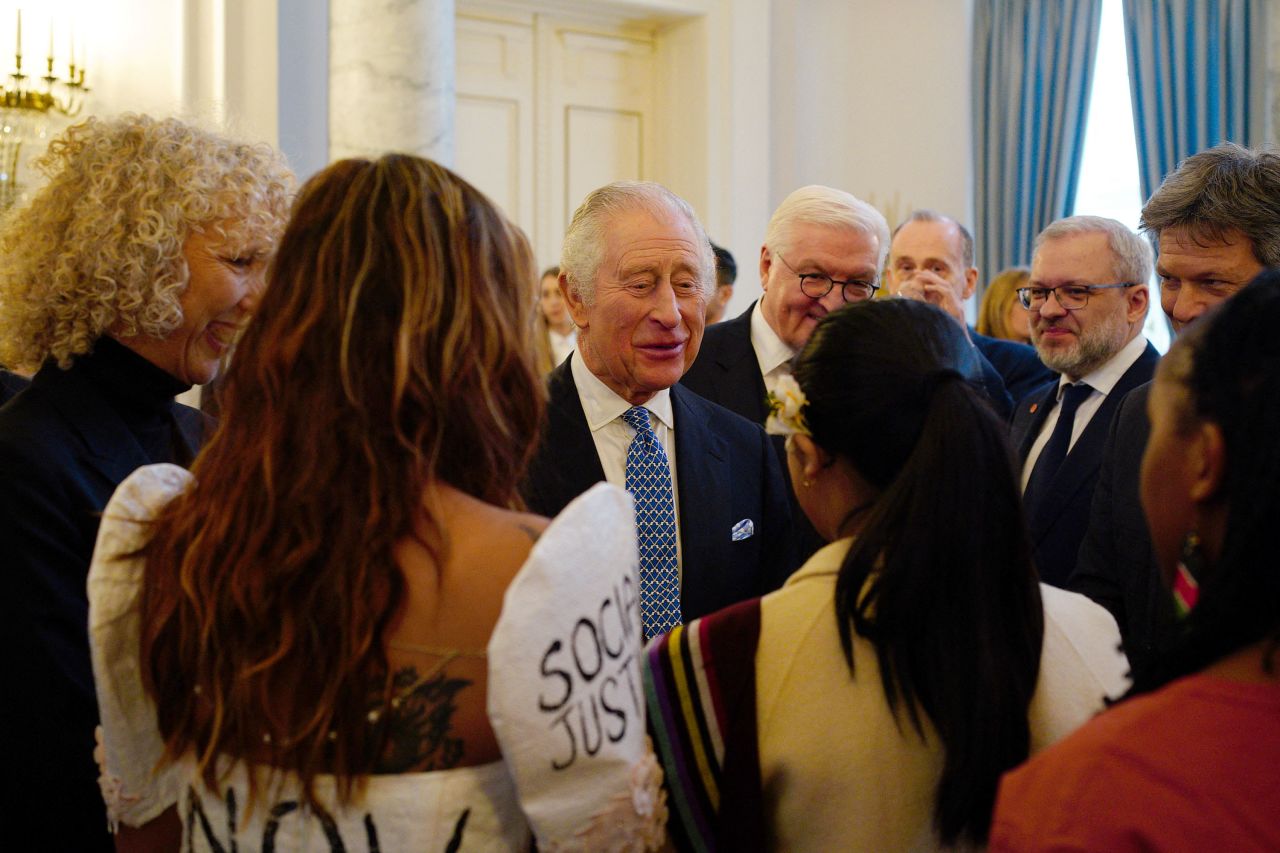 The King attends a green-energy reception at Bellevue Palace.