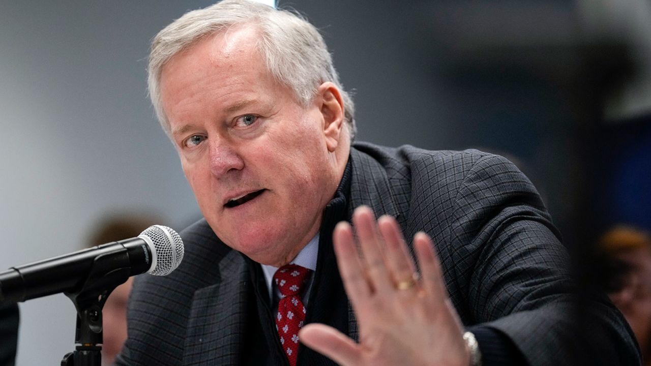 Former White House Chief of Staff during the Trump administration Mark Meadows speaks during a forum titled House Rules and Process Changes for the 118th Congress at FreedowmWorks headquarters on November 14, 2022 in Washington, DC. 