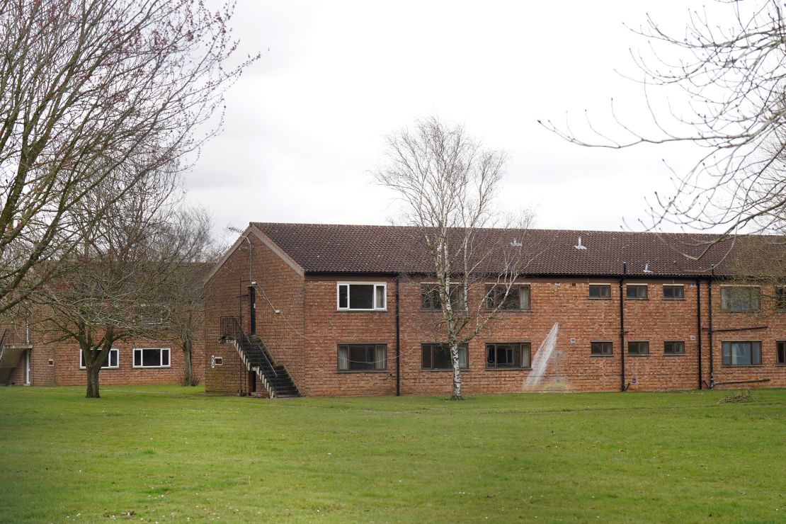 RAF Wethersfield in Essex, southeast England, one of the two military bases the UK government has proposed to use in housing migrants.