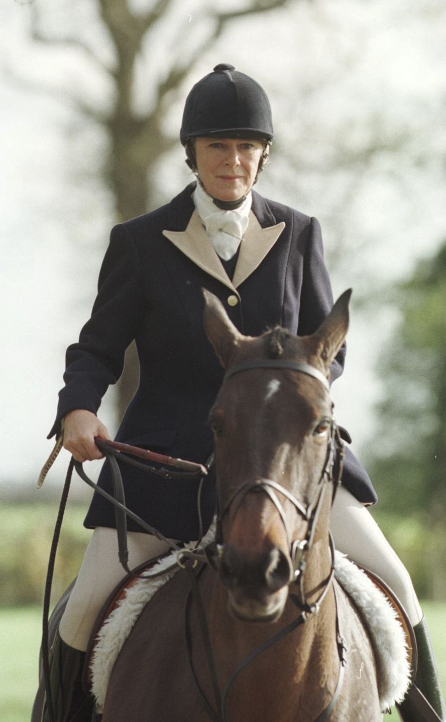 Camilla rides a horse in 1997. She developed a passion for horses after being raised in the English countryside.