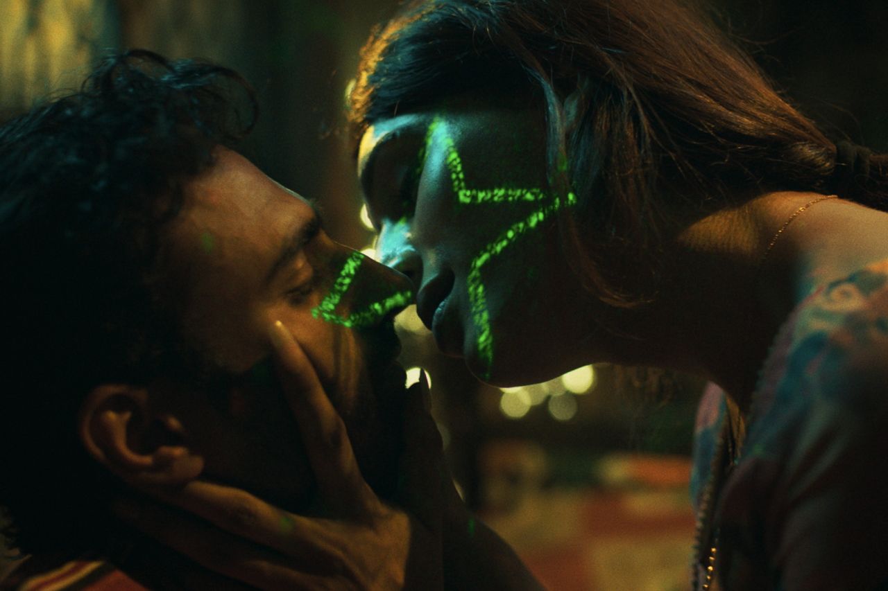 Ali Junejo and Alina Khan as Haider and Biba, a married man and trans woman drawn to each other in Saim Sadiq's "Joyland."