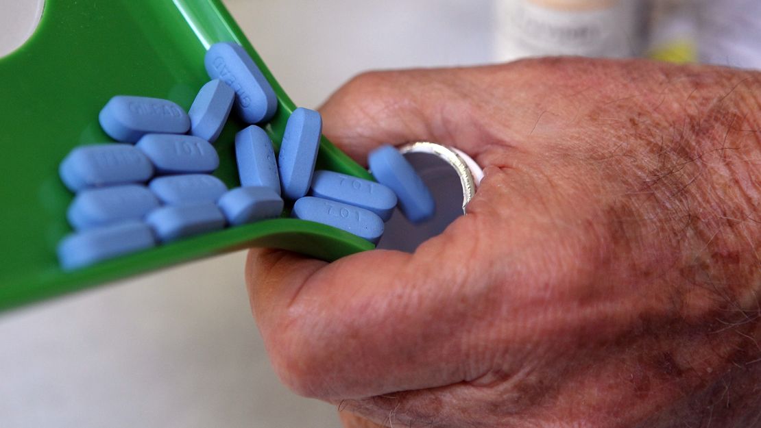 A pharmacist pours Truvada pills back into the bottle at Jack's Pharmacy on November 23, 2010 in San Anselmo, California.