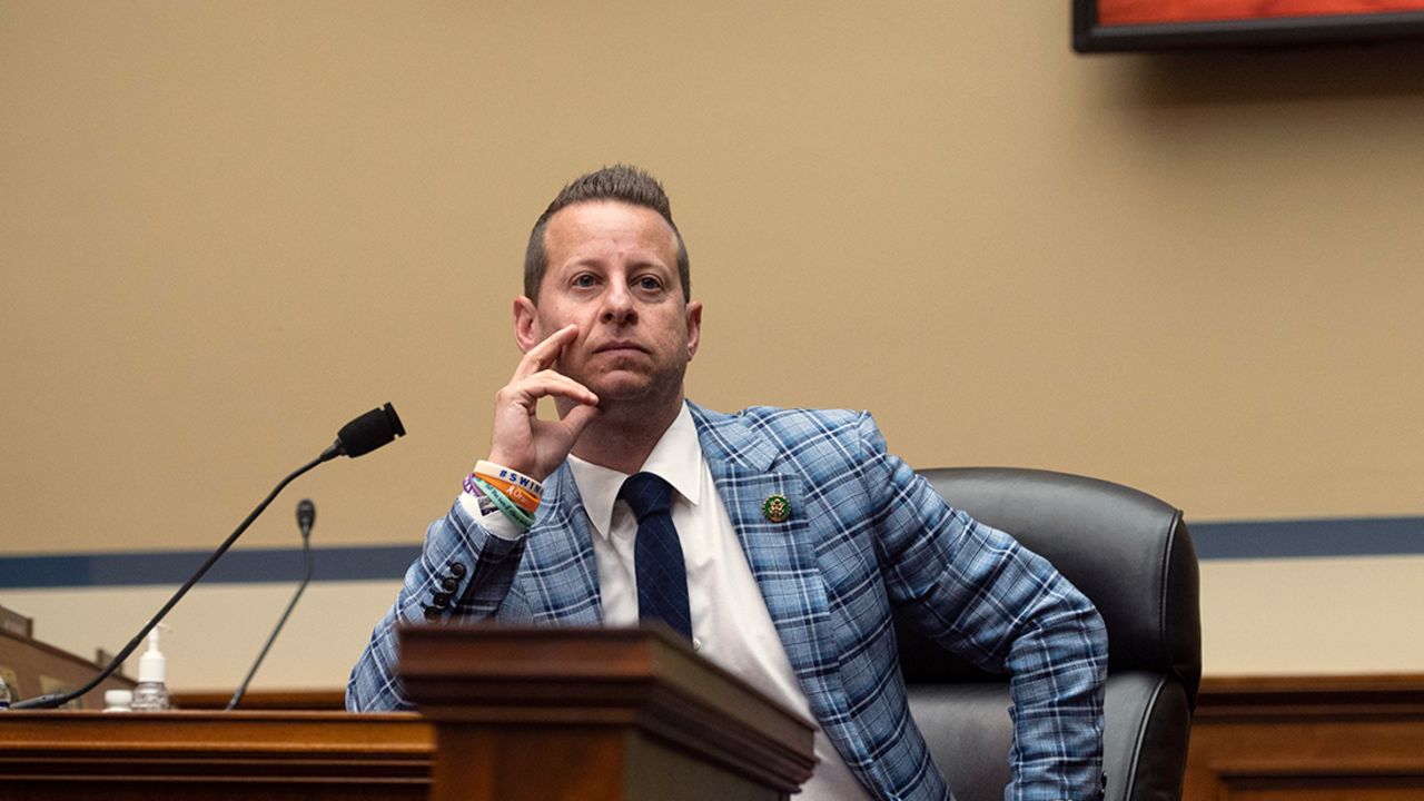 Rep. Jared Moskowitz listens during a House Oversight and Accountability Committee hearing on Wednesday, March 29, 2023.