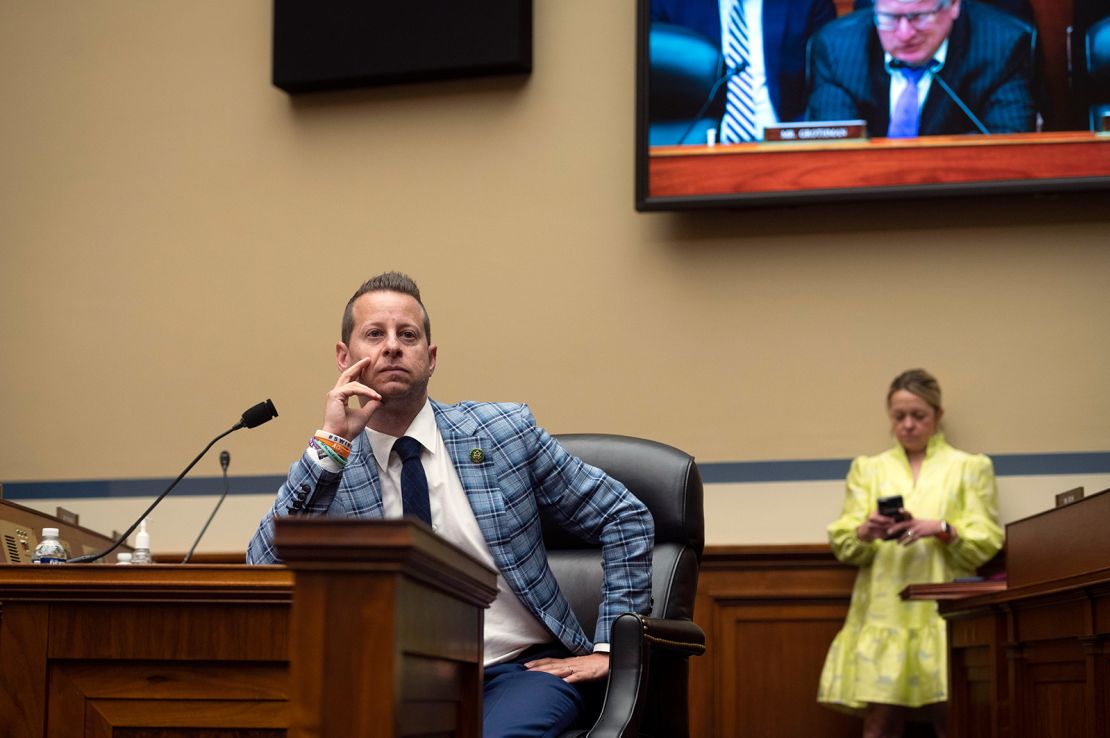 Rep. Jared Moskowitz listens during a House Oversight and Accountability Committee hearing on Wednesday, March 29, 2023.