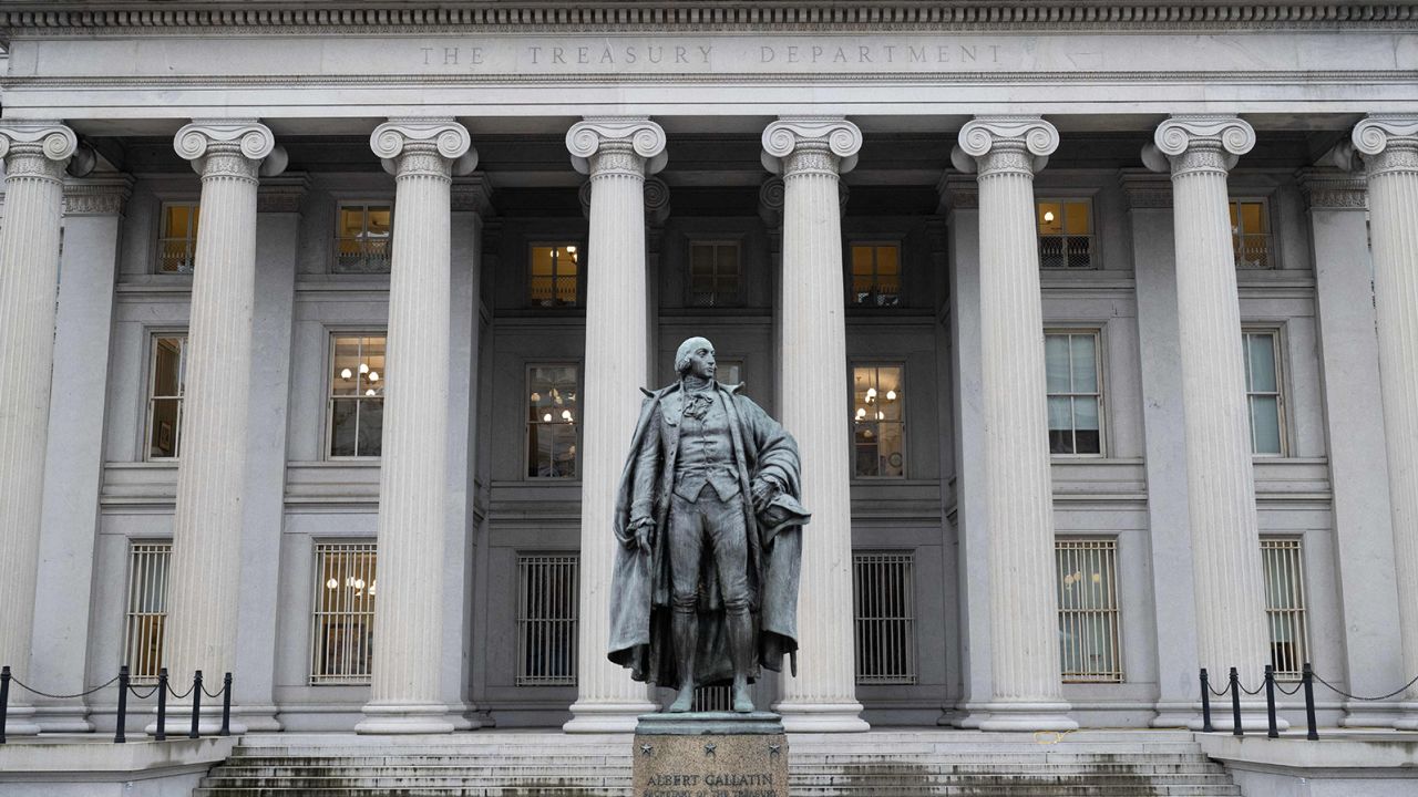 Le bâtiment du département du Trésor américain est vu à Washington, DC, le 19 janvier 2023.