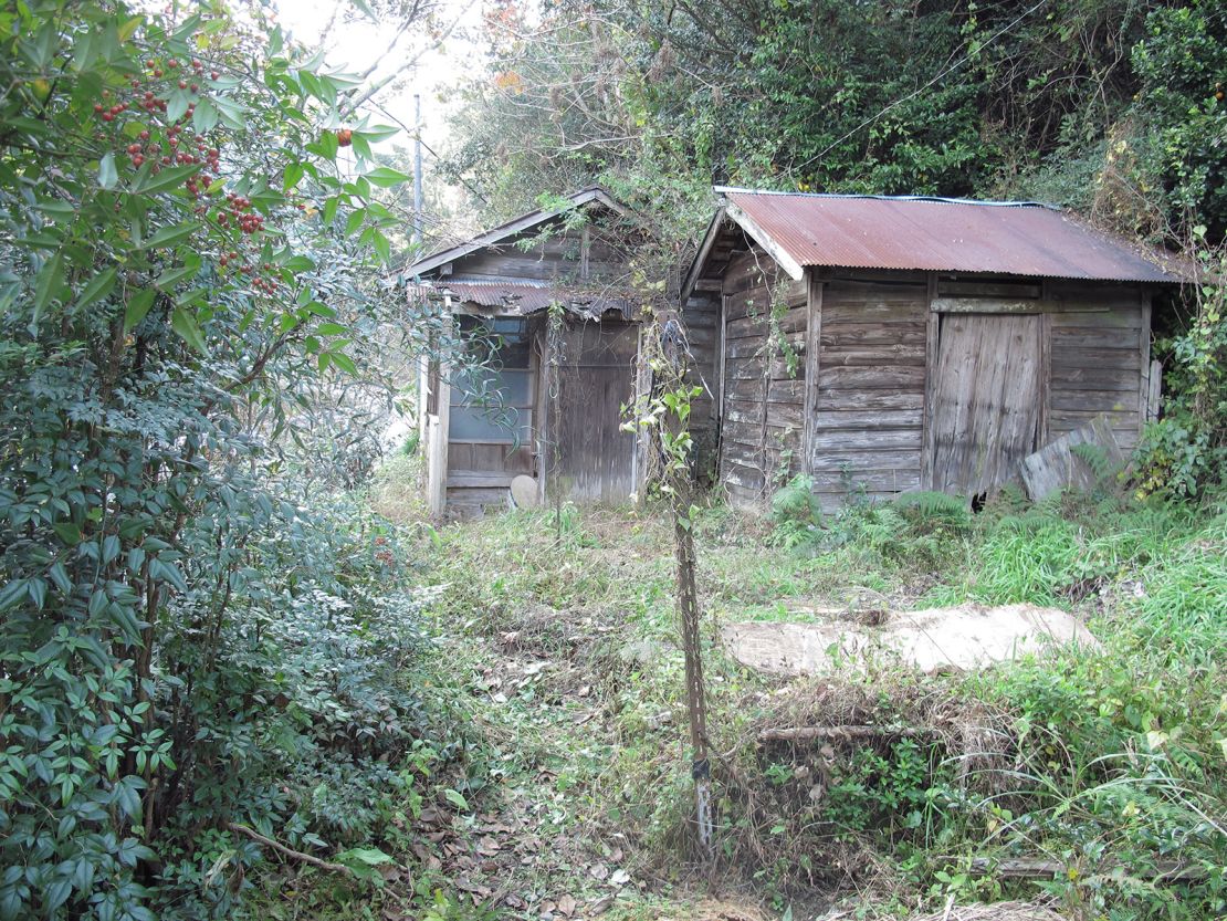 Japan's countryside is littered with ghost houses, known as "akiya."  Kajiyama managed to convince the owners of this house to let them take it over.