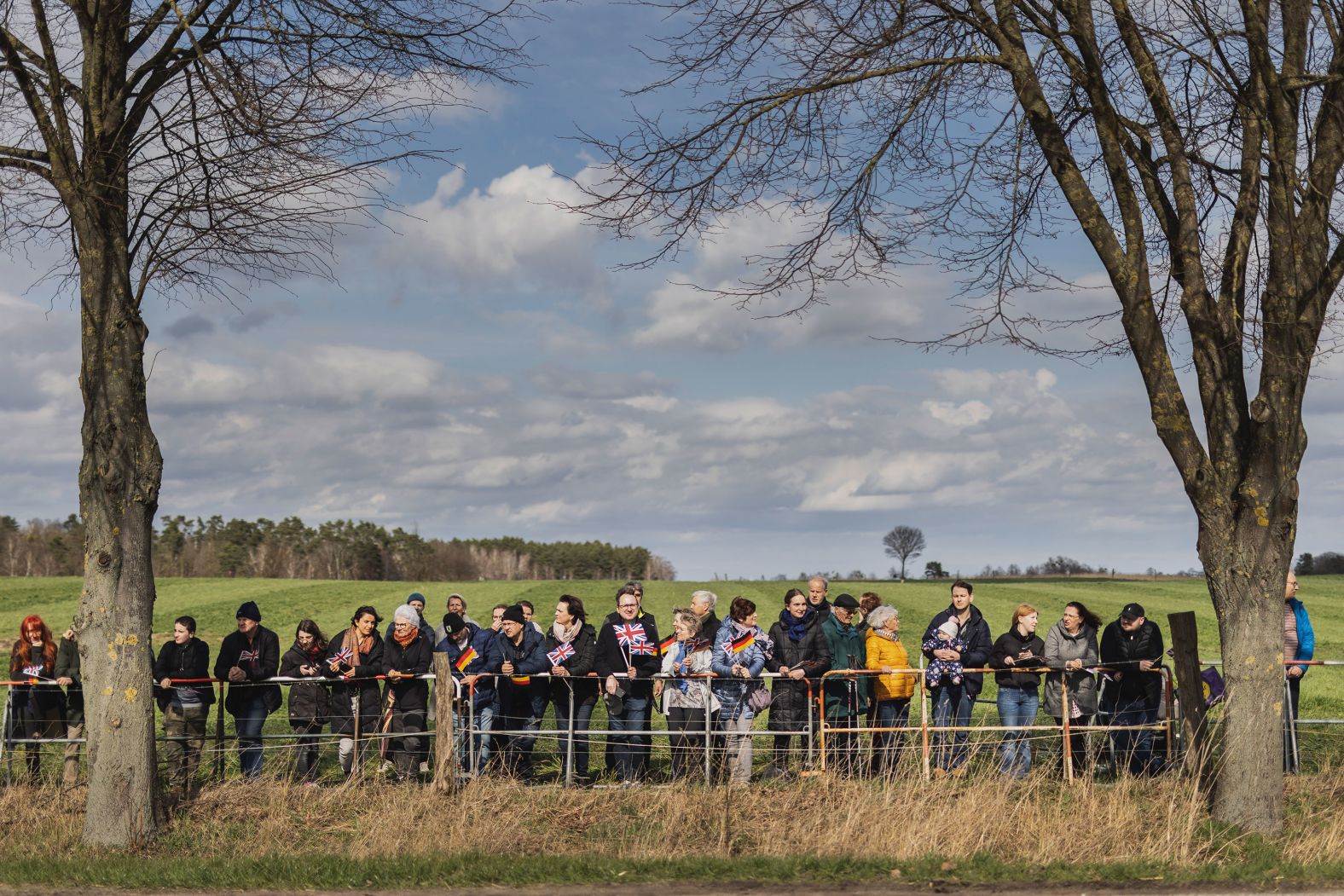 People in Brodowin await the arrival of the King on Thursday.