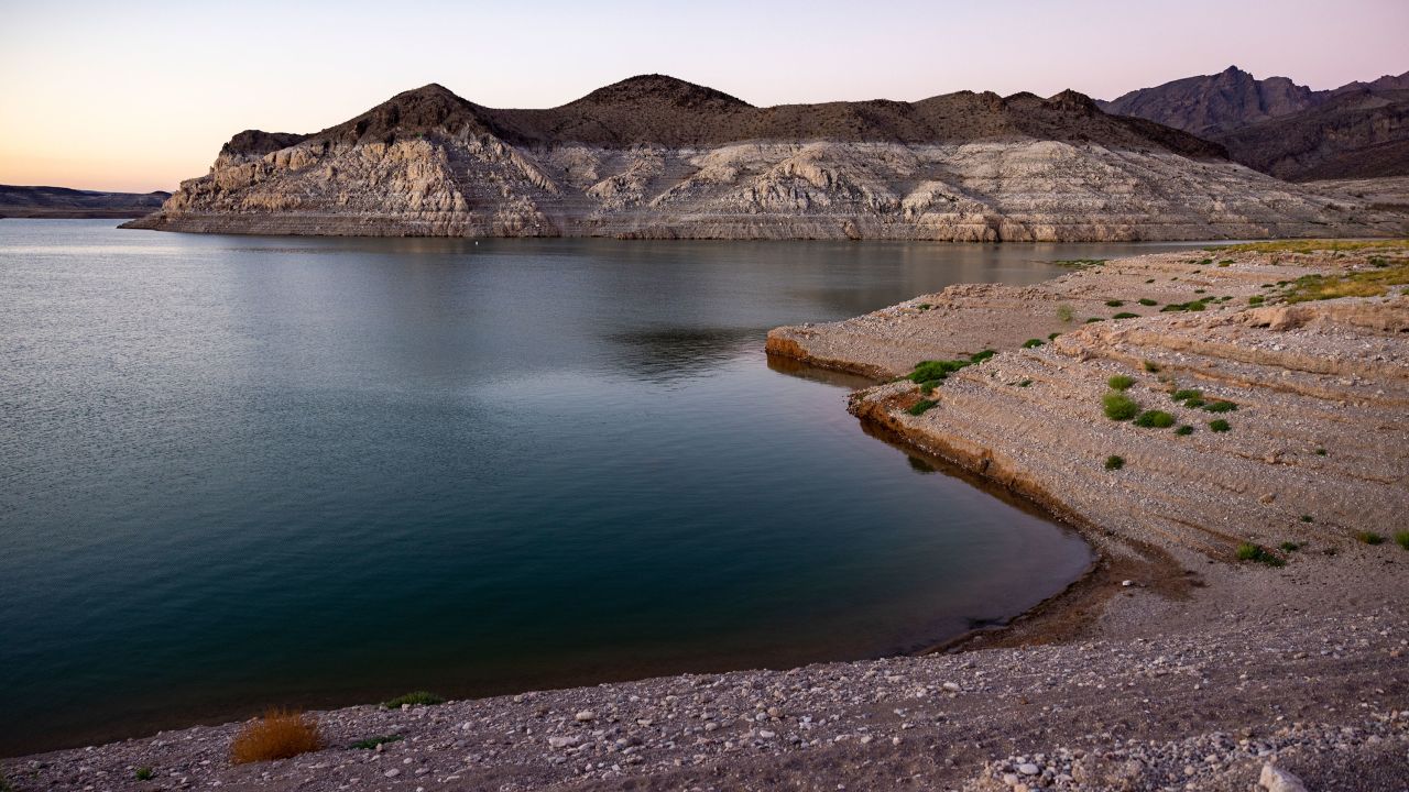 Land that was once under Lake Mead re-emerged after unprecedented drought pushed the reservoir to very low levels in September 2022.