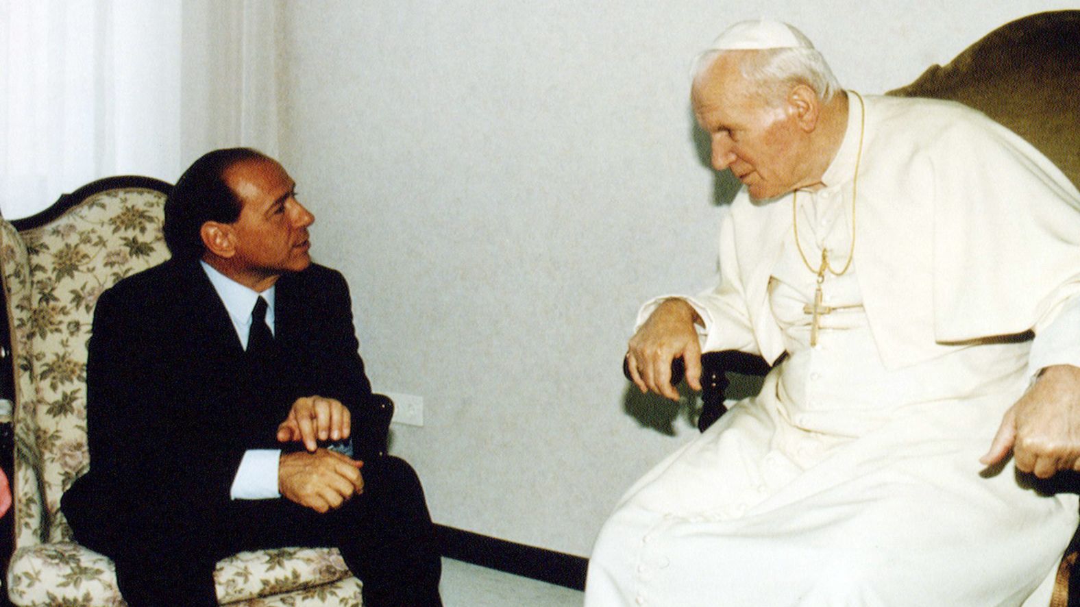 Berlusconi meets with Pope John Paul II in May 1994.