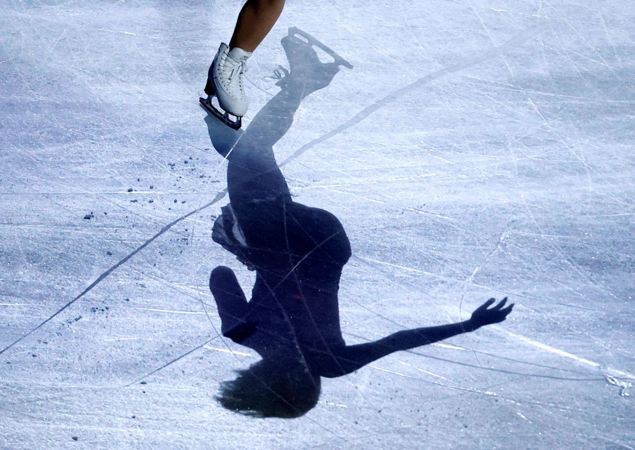 Japan's Kaori Sakamoto performs during the gala exhibition of the World Figure Skating Championships on Sunday, March 26. It was a couple of days after she successfully defended her world title.