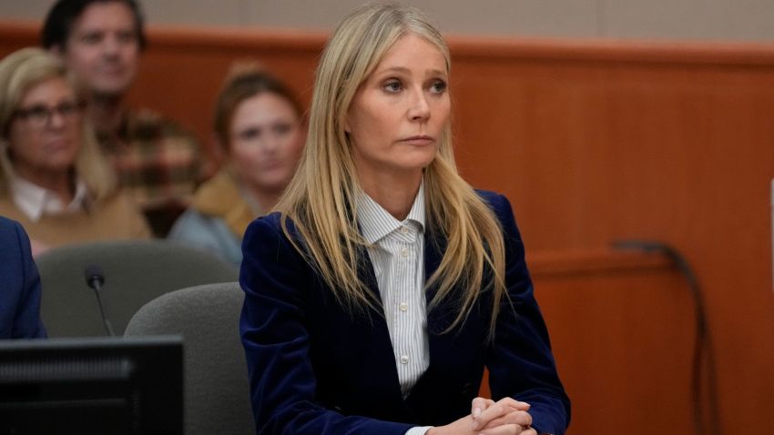 Gwyneth Paltrow reacts as the verdict in her trial is announced, Thursday, March 30, 2023, in Park City, Utah. Paltrow won her court battle over a 2016 ski collision at a posh Utah ski resort after a jury decided Thursday that the movie star wasn't at fault for the crash. (AP Photo/Rick Bowmer, Pool)