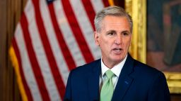 House Speaker Kevin McCarthy speaks during a Friends of Ireland caucus St. Patrick's Day luncheon at the Capitol in Washington on Friday, March 17.