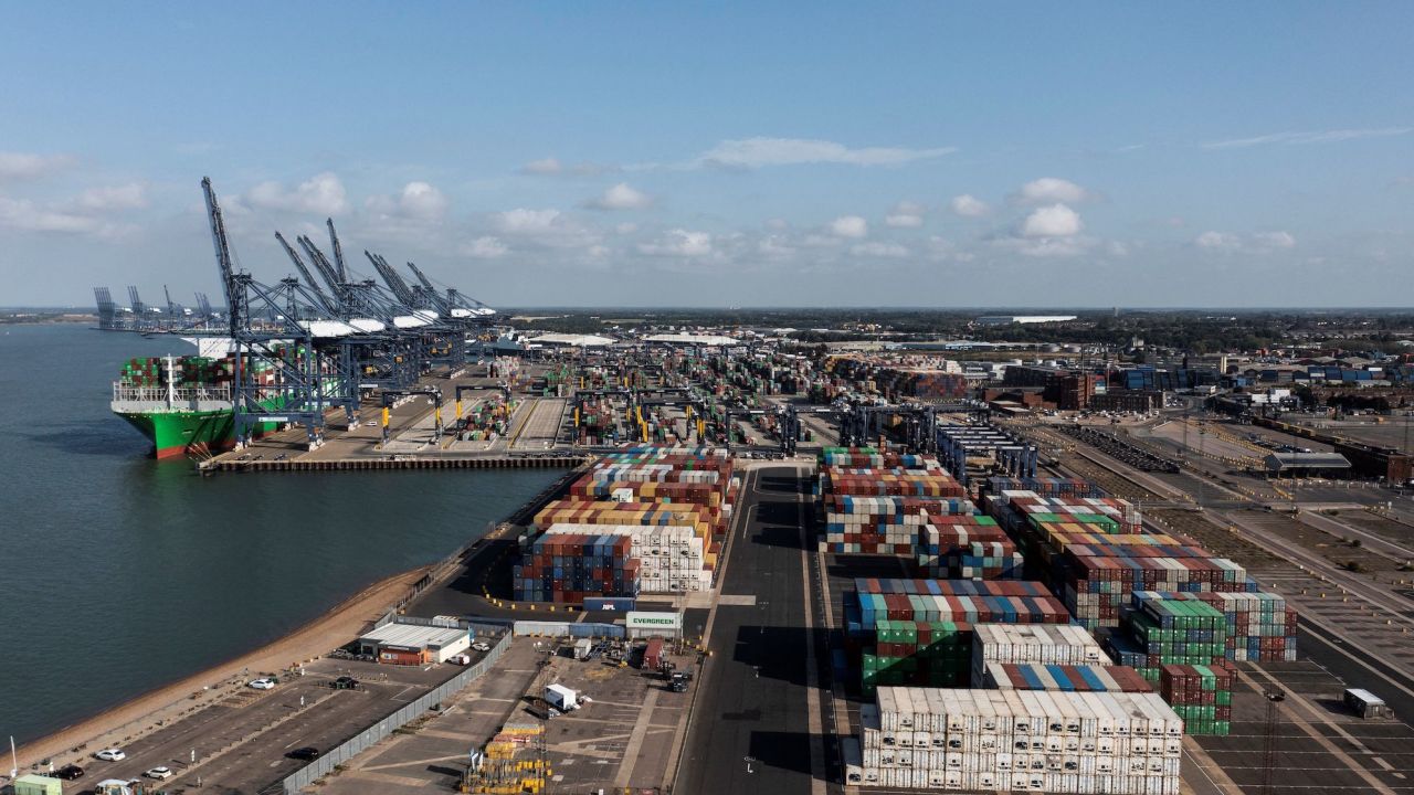 Britain's largest freight port in Felixstowe