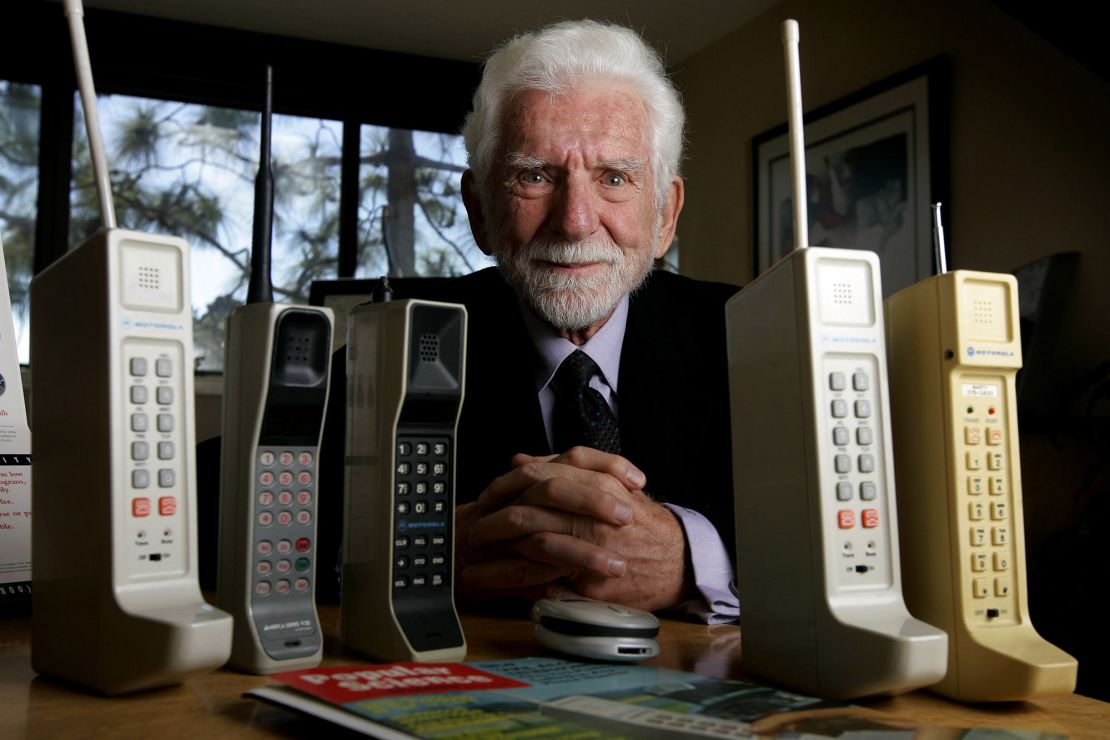 Martin Cooper, who developed the first portable cellphone.
