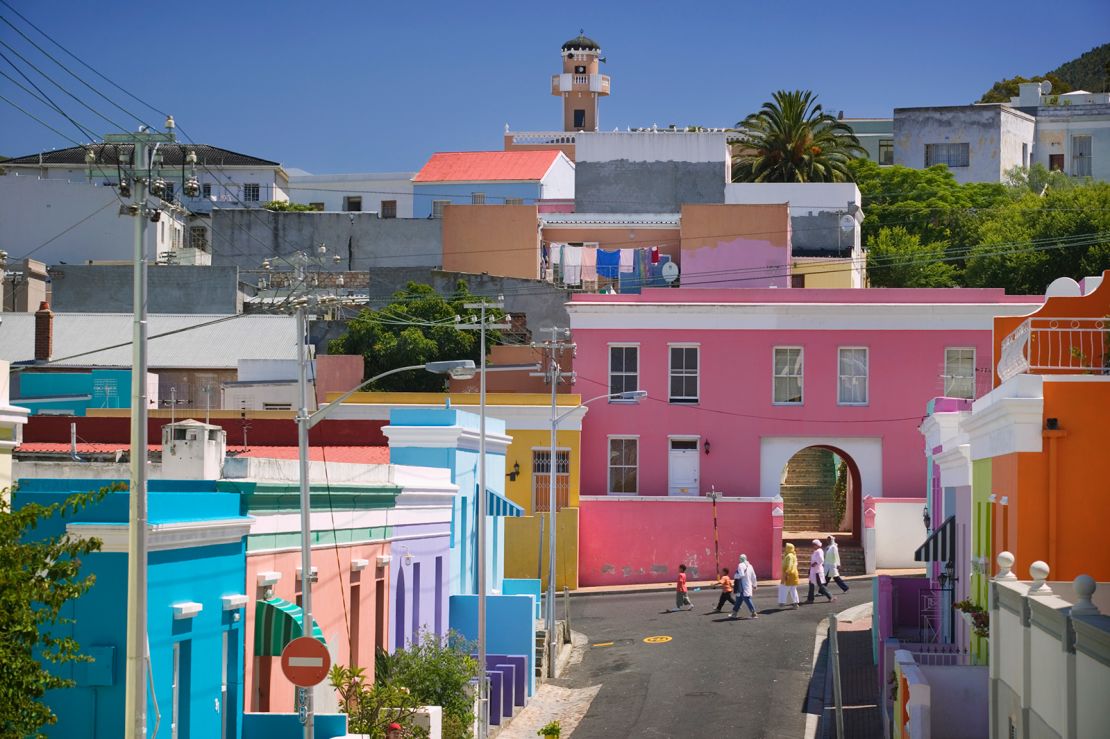 Bo-Kaap's colorful streetscape. 