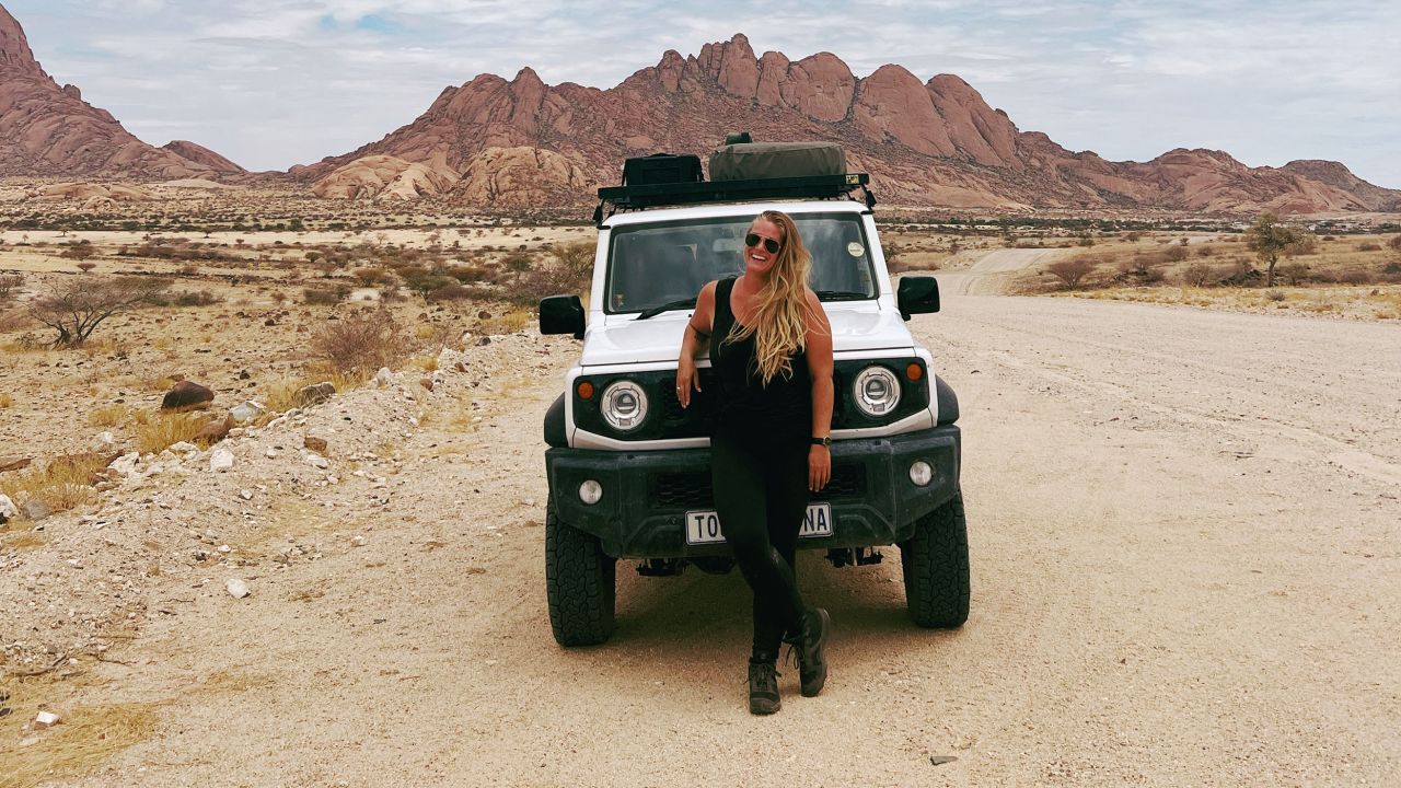 Loni James went on a road trip in Namibia, where she had a date in the capital of Windhoek.