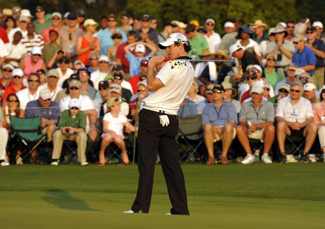 McIlroy finished his third round with a four-shot lead.