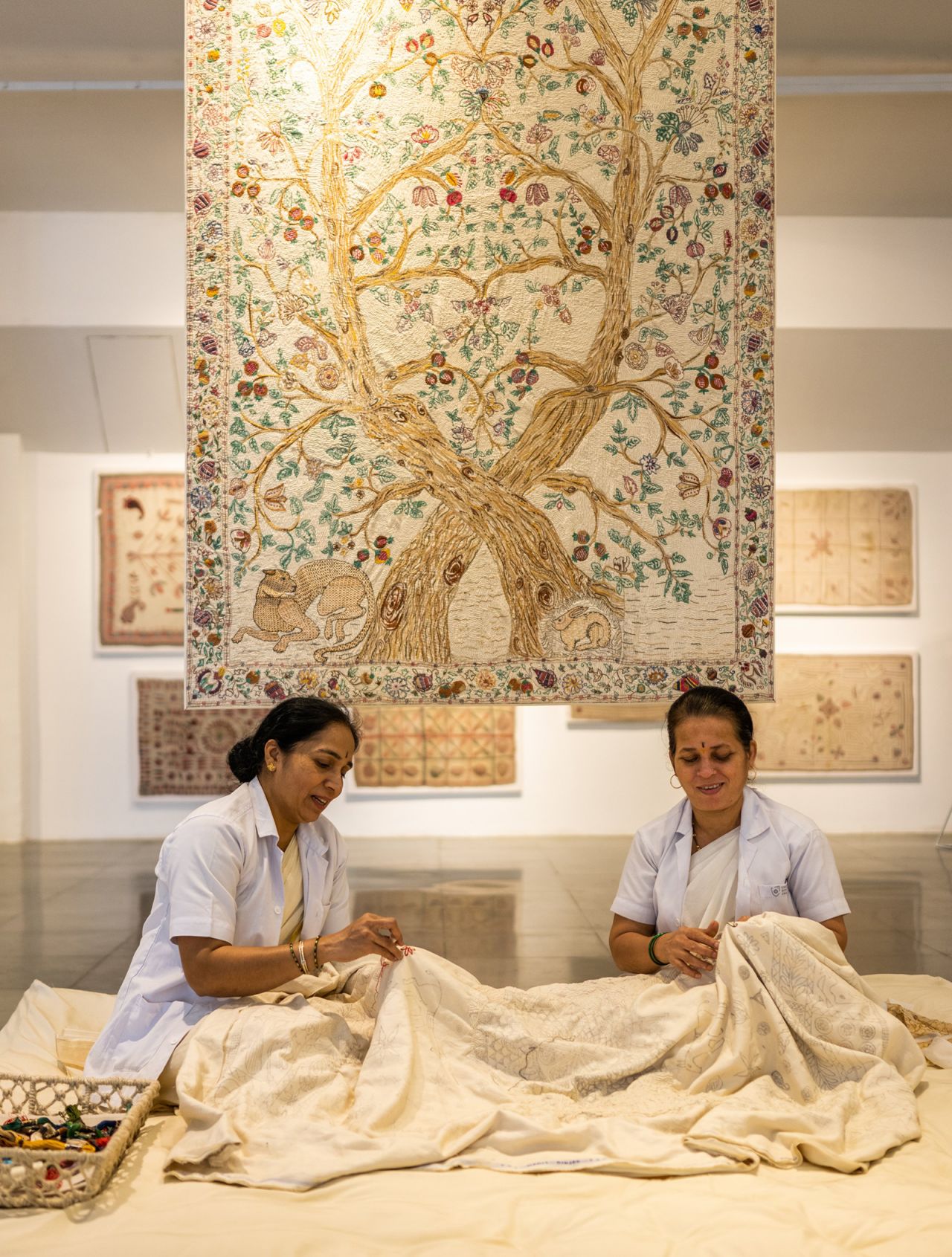 Textile workers from Chanakya International's Mumbai-based atelier.