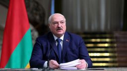 Belarus President Alexander Lukashenko attends a news conference with Iran's President Ebrahim Raisi (not pictured) in Tehran, Iran, March 13, 2023. Iran's President Website/WANA (West Asia News Agency)/Handout via REUTERS  ATTENTION EDITORS - THIS PICTURE WAS PROVIDED BY A THIRD PARTY