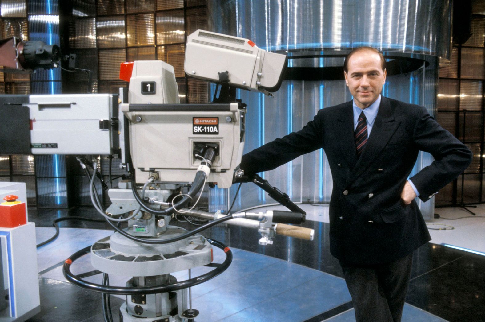 Berlusconi poses for a photo in 1986, the year he bought the football club AC Milan.