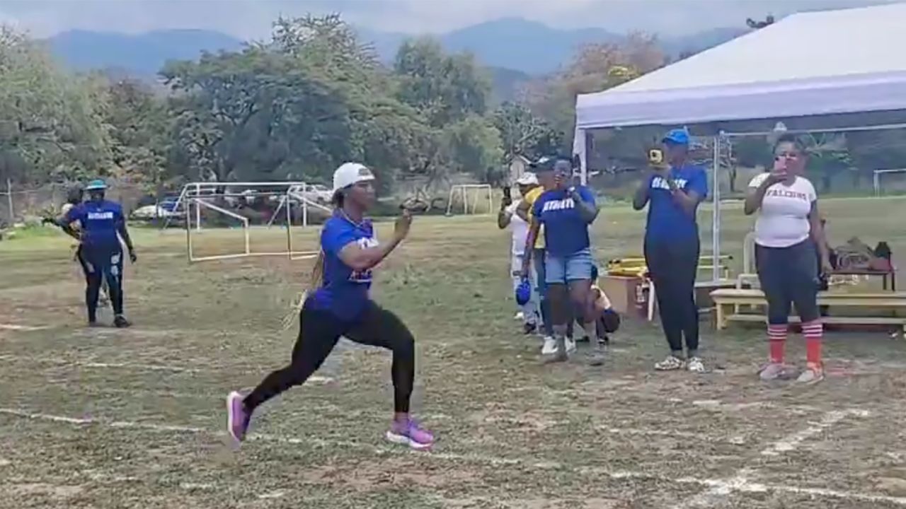 Olympic champion Shelly-Ann Fraser-Pryce competes at her son's sports day.