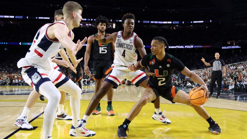 UConn defeats Miami to advance to the NCAA Men's Basketball Championship tournament title game - CNN