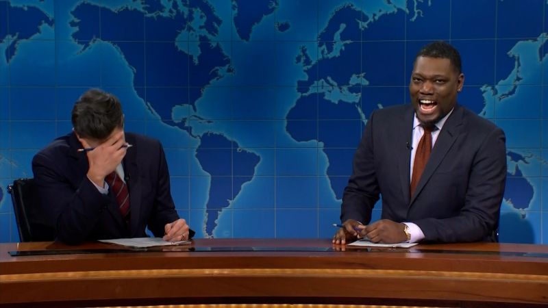 NextImg:'SNL': Watch Michael Che's April Fools' prank on Colin Jost | CNN Business