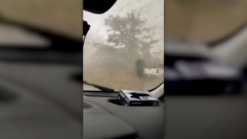Watch: Man rides out tornado inside van in Arkansas Watch: Man rides out tornado inside van in Arkansas