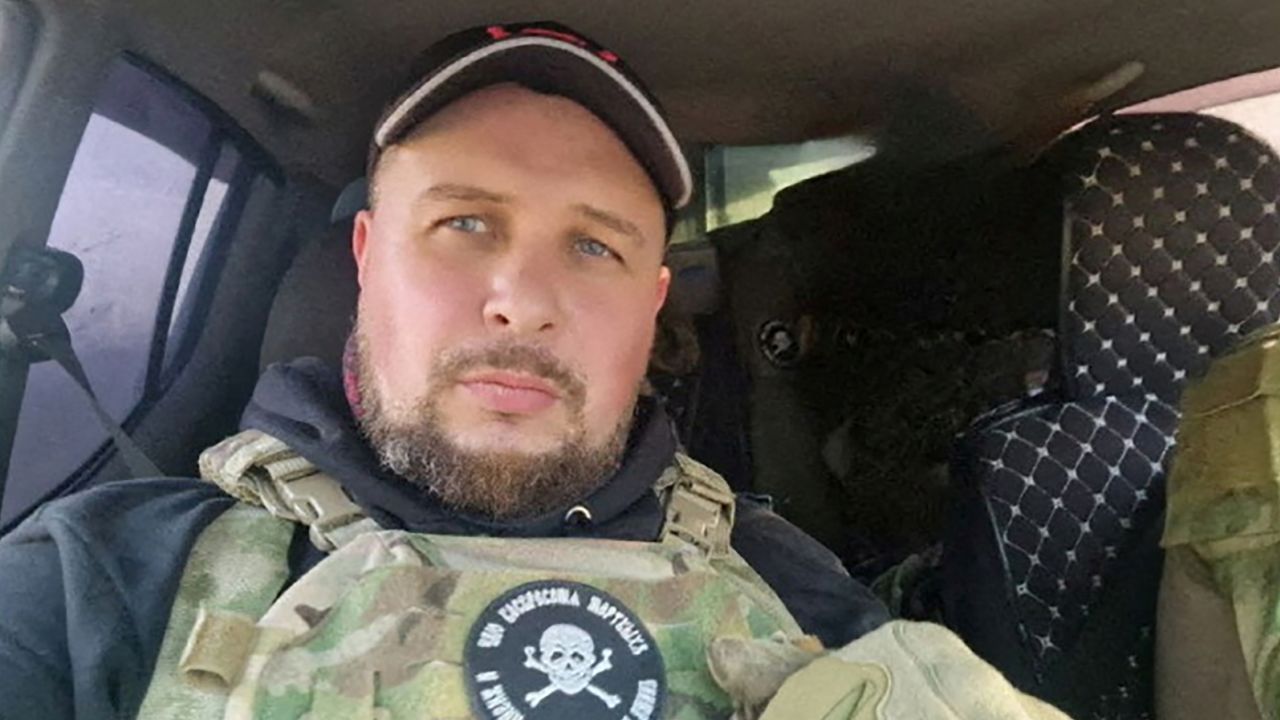 A well-known Russian military blogger, Vladlen Tatarsky, is seen in this undated social media picture obtained by Reuters on April 2, 2023.