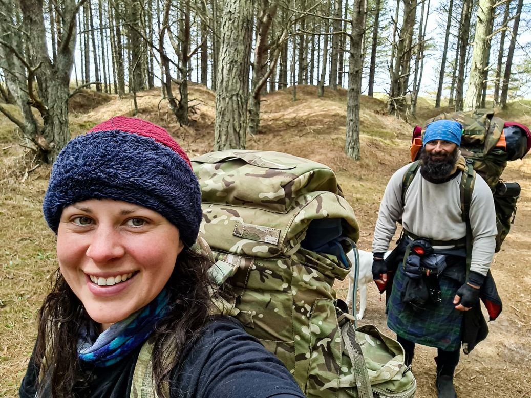 <strong>Unexpected romance:</strong> Lewis met and fell in love with former teacher Kate Barron while hiking through Scotland last year.