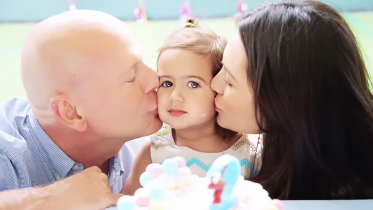 Emma Heming Willis shared this photo of herself and husband Bruce Willis with their daughter Mabel 