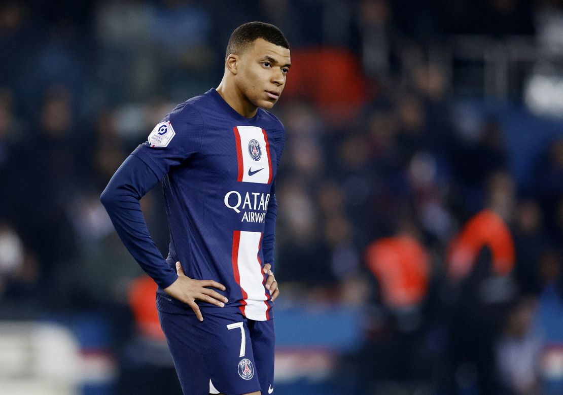 Kylian Mbappe was also powerless to prevent defeat.