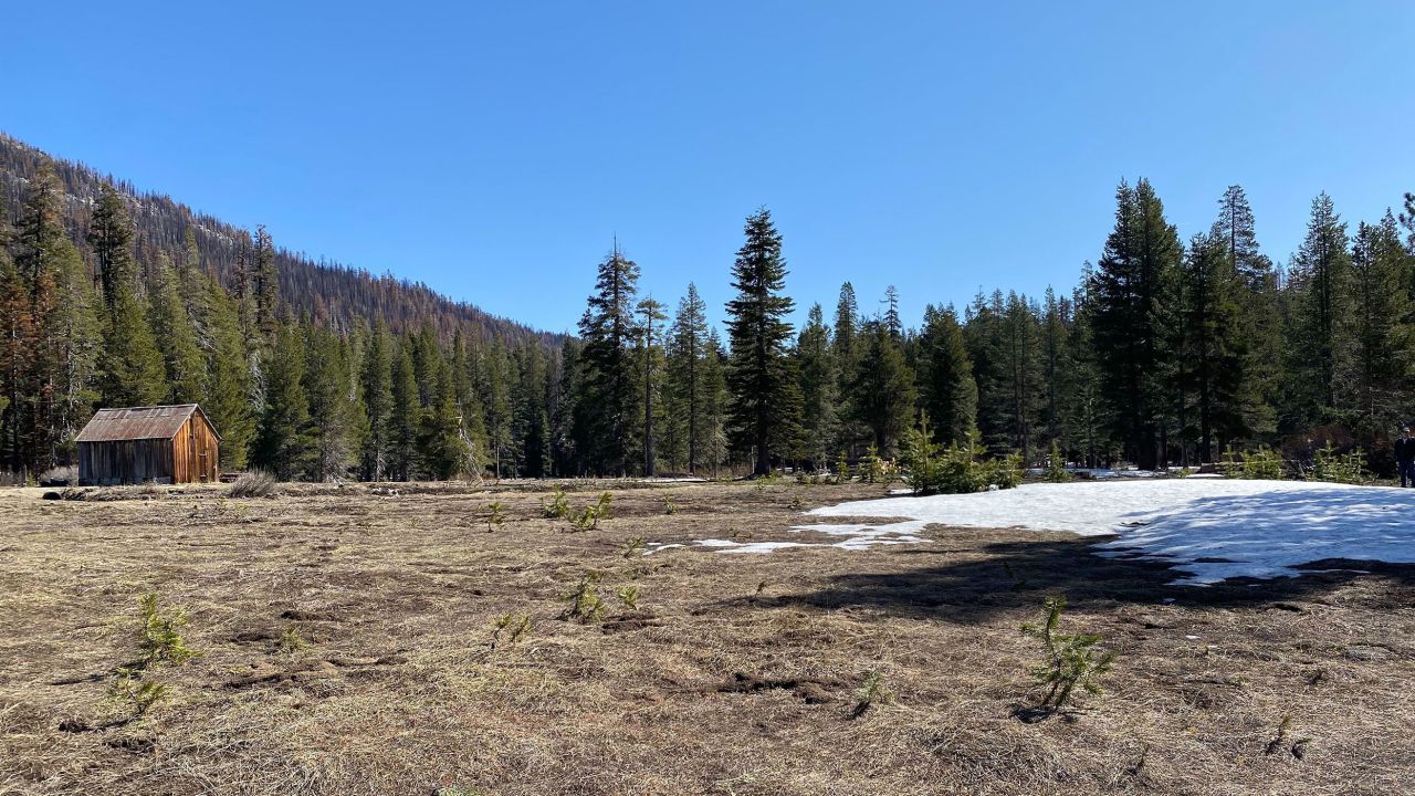 On April 2, 2022, officials from the California Department of Water Resources surveyed the snowpack south of Lake Tahoe at Phillips Station and came up with just 2.5 inches.