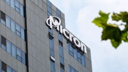 An office building of Micron Technology, Inc. is pictured on August 14, 2019 in Shanghai, China..
