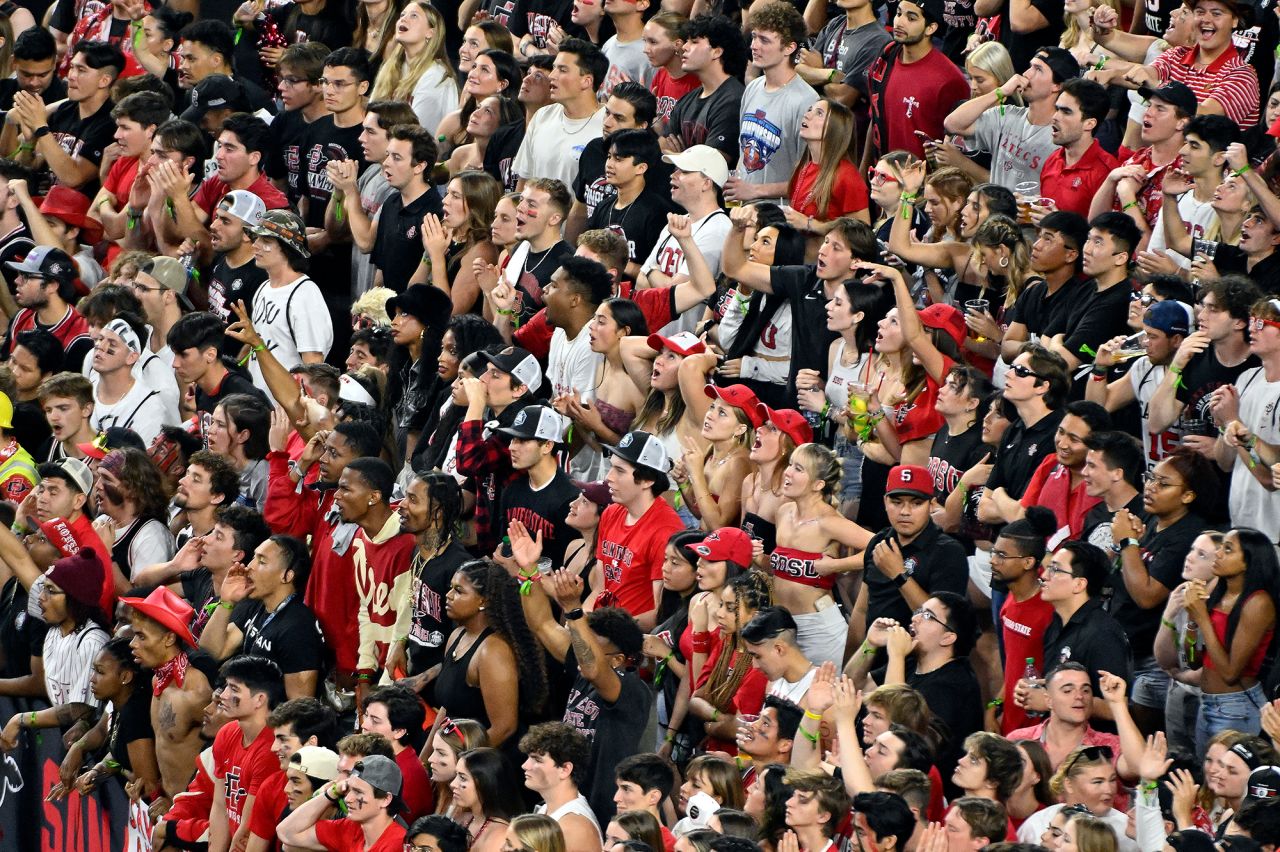 San Diego State fans watch the second half.