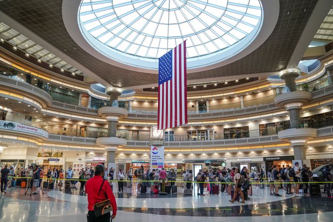 <strong>1. Hartsfield-Jackson Atlanta International Airport:</strong> The world's busiest airport kept its No. 1 spot in 2022 with 93.7 million passengers. That figure is still about 15% below pre-pandemic 2019 levels.