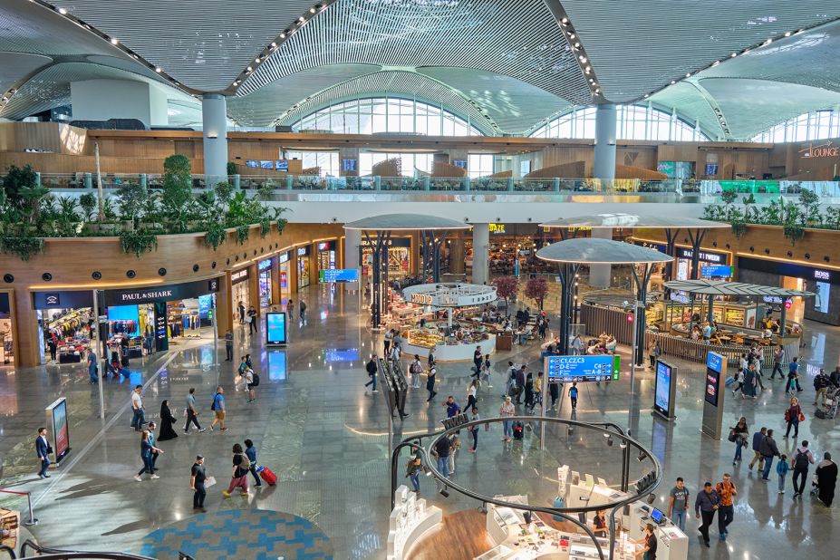 <strong>7. Istanbul Airport: </strong>New to the top 10 in 2022, Istanbul Airport in Turkey saw 64.3 million passengers, which is up 23% over 2019 figures.
