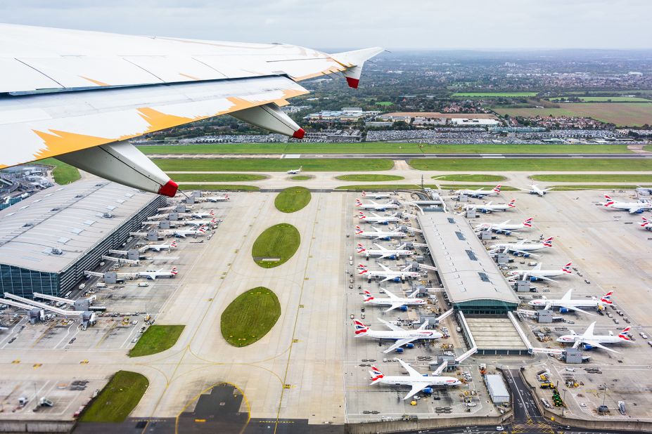 <strong>8. London Heathrow Airport:</strong> Heathrow's traffic was down about 24% from 2019 figures, but it saw the biggest year-over-year jump in the top 10. Traffic in 2022 was up by nearly 218% over 2021. 