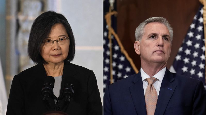 NextImg:Taiwan President Tsai and Speaker McCarthy set to meet in show of democratic solidarity | CNN Politics