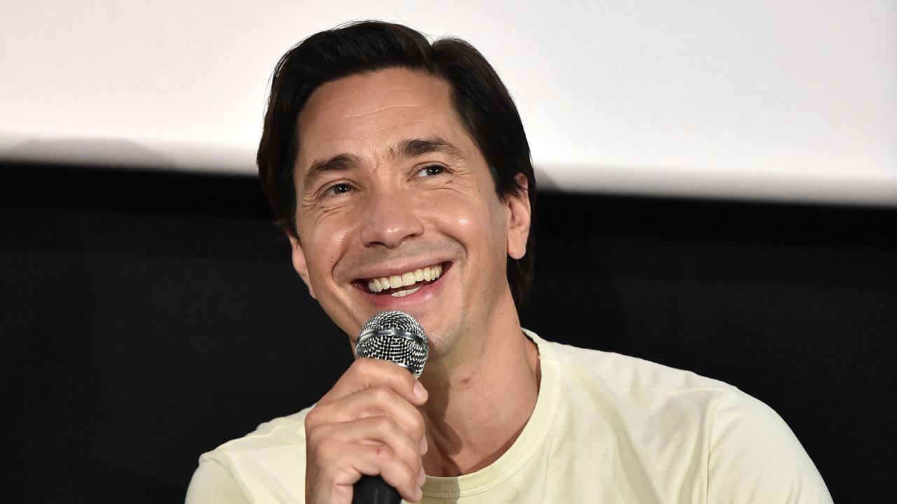 Justin Long speaks onstage during the "Barbarian" Collider special screening at The Landmark Westwood in Los Angeles, California on August 22, 2022.