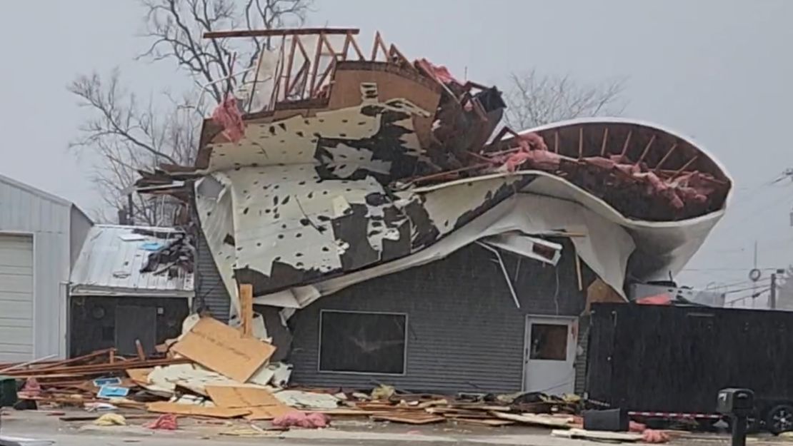 Severe storms led to a reported tornado Tuesday in Colona, Illinois.