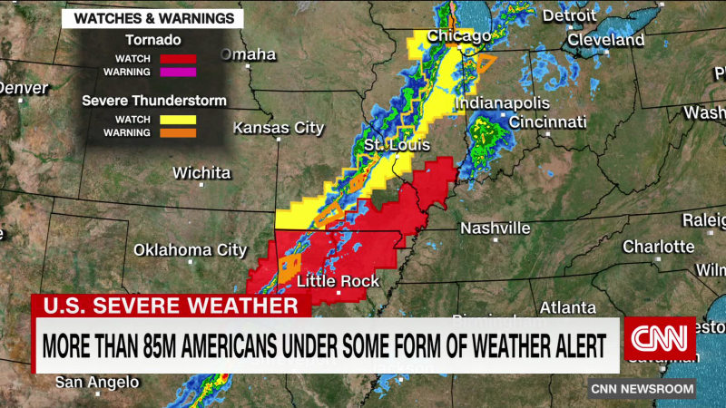 85 million people in the U.S. under some form of weather alert  | CNN