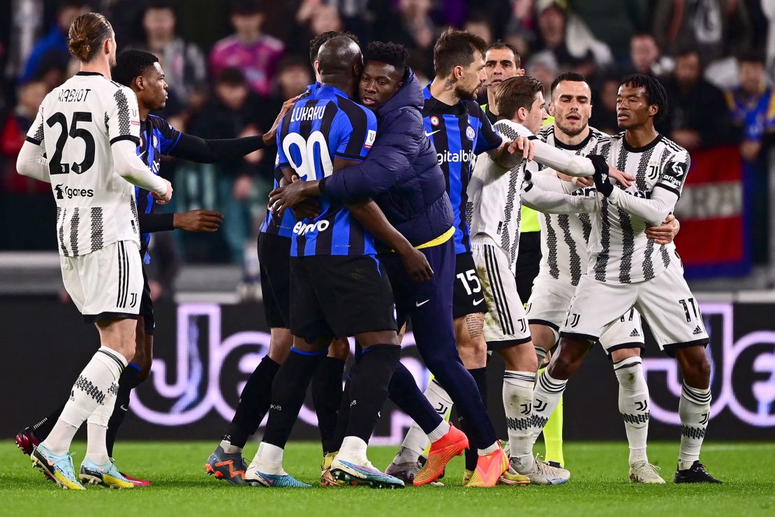 Romelu Lukaku was racially abused when Inter Milan played against Juventus in April.