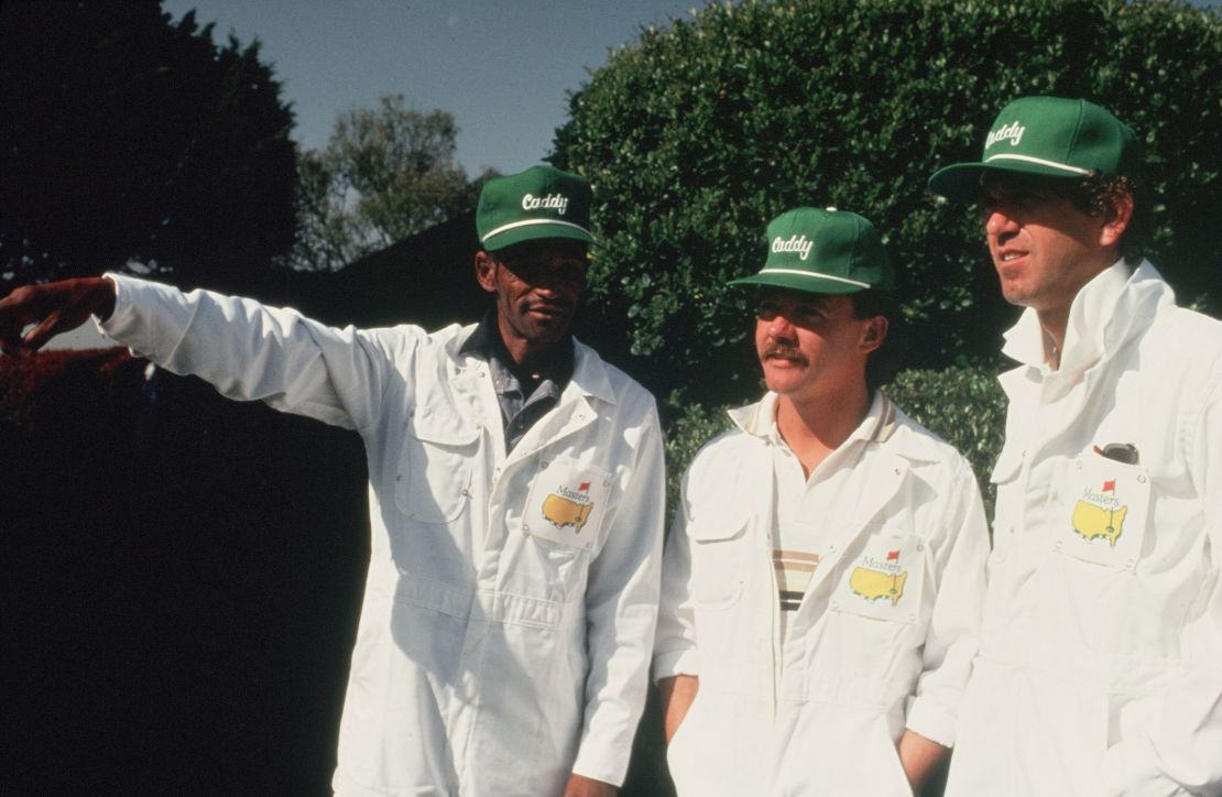 Caddies old and new at the 1983 Masters.