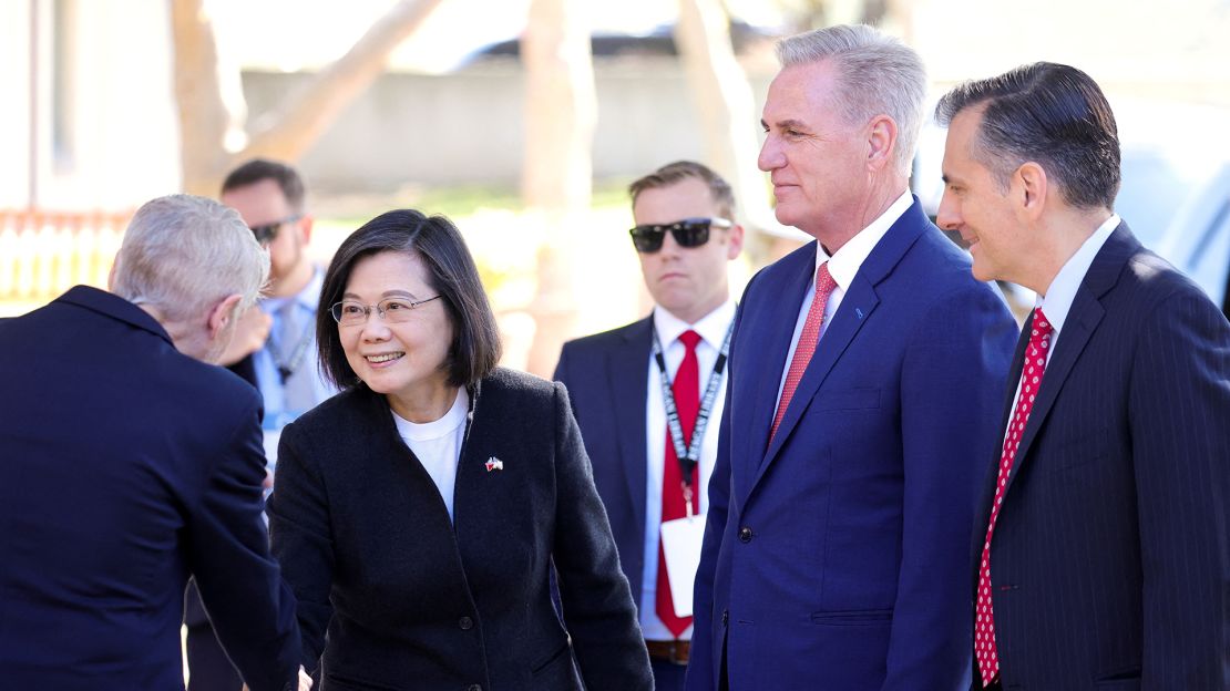 Taiwan's President Tsai Ing-wen met the House Speaker Kevin McCarthy at the Ronald Reagan Presidential Library.