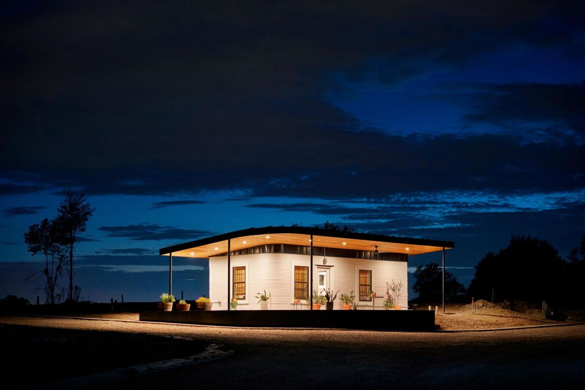 Community First! Village is a six-home ICON project from 2020, created in collaboration with nonprofit Mobile Loaves & Fishes, providing housing for the long-term homeless.
