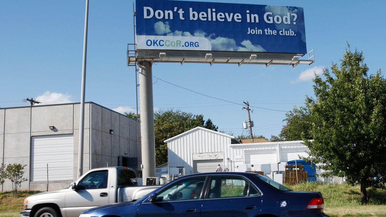 A billboard in 2010 in Oklahoma City, paid for by a local atheists' group called 