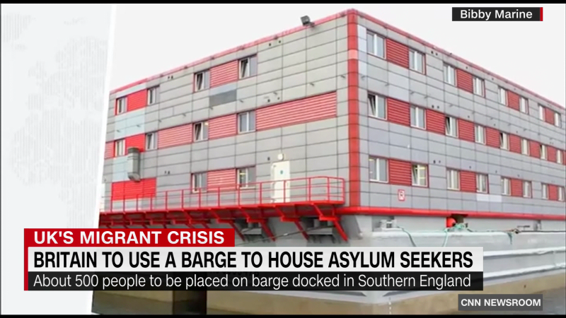 Britain to use a docked barge to house asylum seekers | CNN