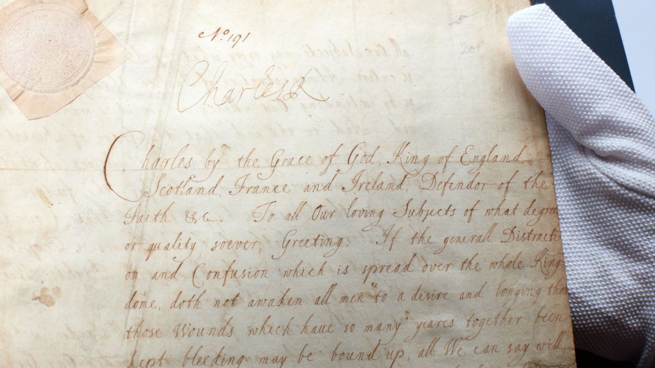 02 king charles II document auction RESTRICTED